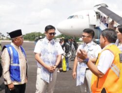 Penerbangan Perdana Super Air Jet di Gedung Terminal VIP Bandara Silampari