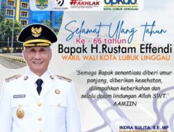 Ucapan BPKAD, Ulang Tahun Wawako Lubuklinggau