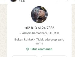 Beredar Pesan WhatsAap Mengatasnamakan Kasi Intel Kejari Lubuklinggau Untuk Menakut-nakuti