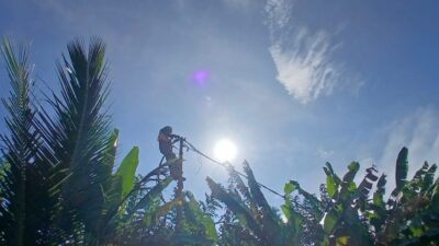 Terik Matahari Tak Menyurutkan Semangat PLN UP3 Lubuklinggau Bekerja Menerangi Negeri